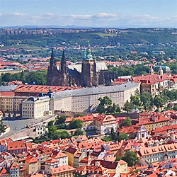 Prague aerial view