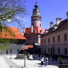 The castle courtyard