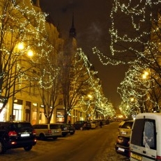 The decorated Parizska street